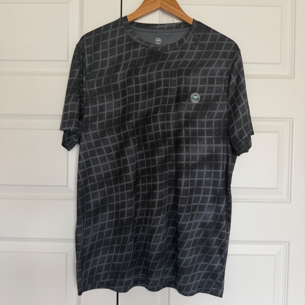 Wimbledon Shirt Mens XXL Black Tennis Championships Sport Short Sleeve TShirt